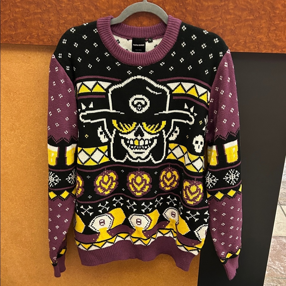 NEW BELGIUM Voodoo Ranger Beer Christmas Crewneck Sweater Large